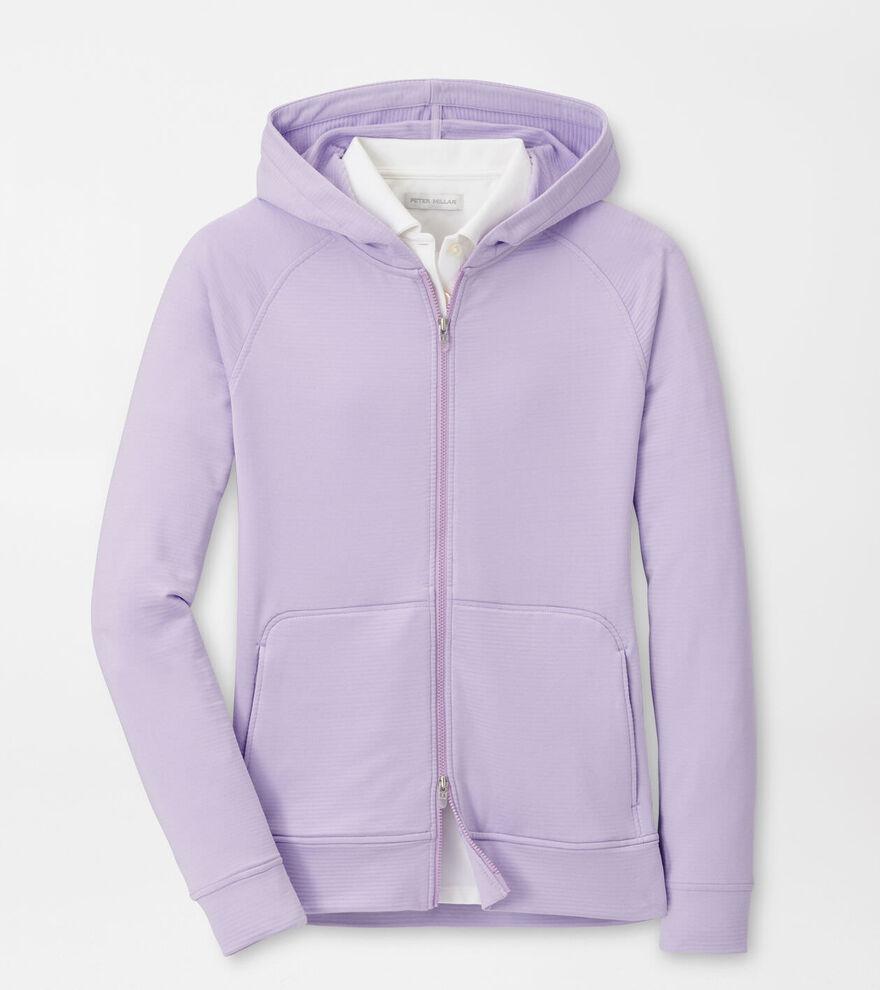 Peter Millar Womens Beaumont Full Zip Hoodie | Color: Garden Violet | Size: XS Product Image