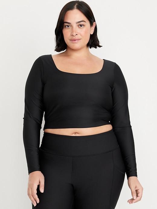 PowerSoft Long-Sleeve Crop Support Top Product Image