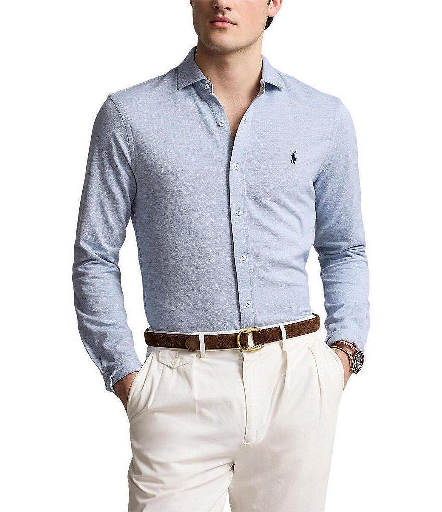 Polo Ralph Lauren Dot Jacquard Long Sleeve Woven Shirt Product Image