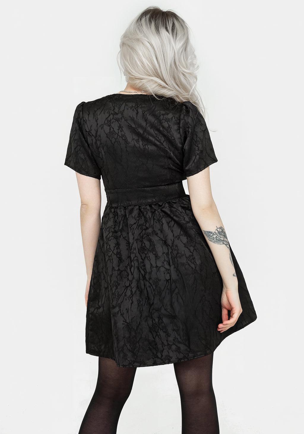 Fracture V-Neck Mini Dress Product Image