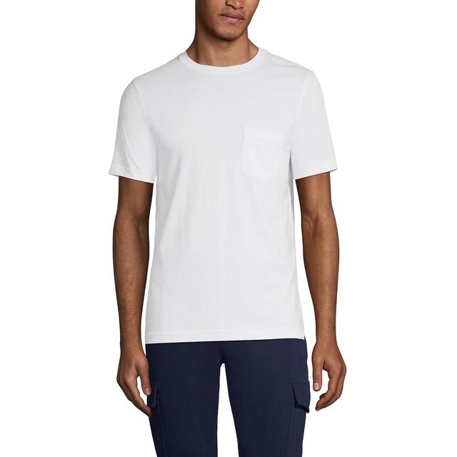 Big & Tall Lands End Supima Pocket Tee, Mens Radiant Blue Product Image