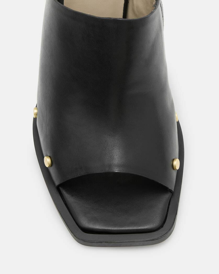 Kelly Block Heel Leather Mules Product Image