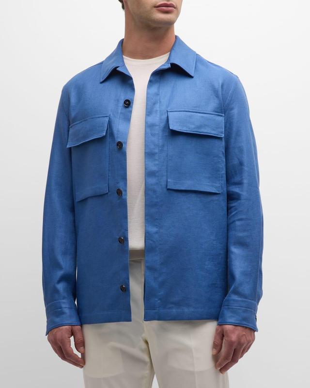 Mens Oasi Linen Overshirt Product Image