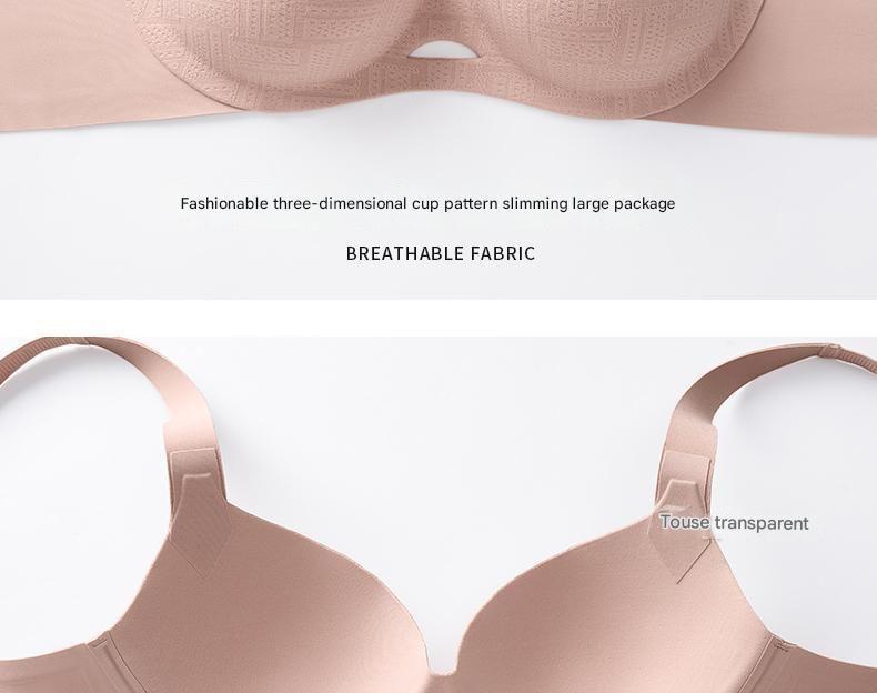 Plain Cutout Seamless Bra / Panty / Set Product Image