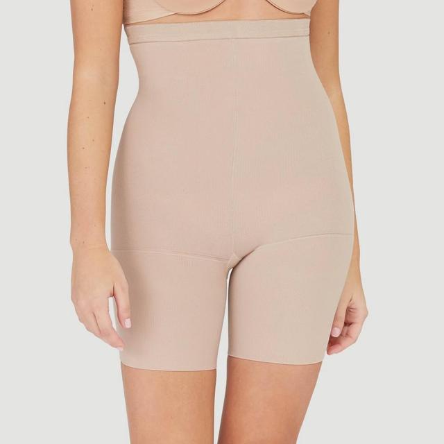 ASSETS by SPANX Womens High-Waist Mid-Thigh Super Control Shaper - Tan 1 Product Image