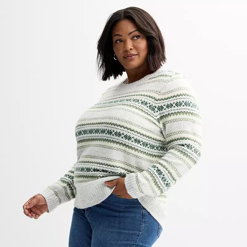 Plus Croft & Barrow Cozy Pullover Sweater, Womens Product Image