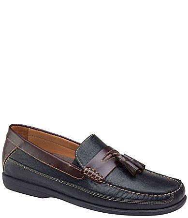 Johnston  Murphy Mens Locklin Oiled Leather Tassel Loafers Product Image