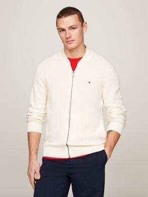 Tommy Hilfiger Men's Textured Knit Zip Sweater Product Image