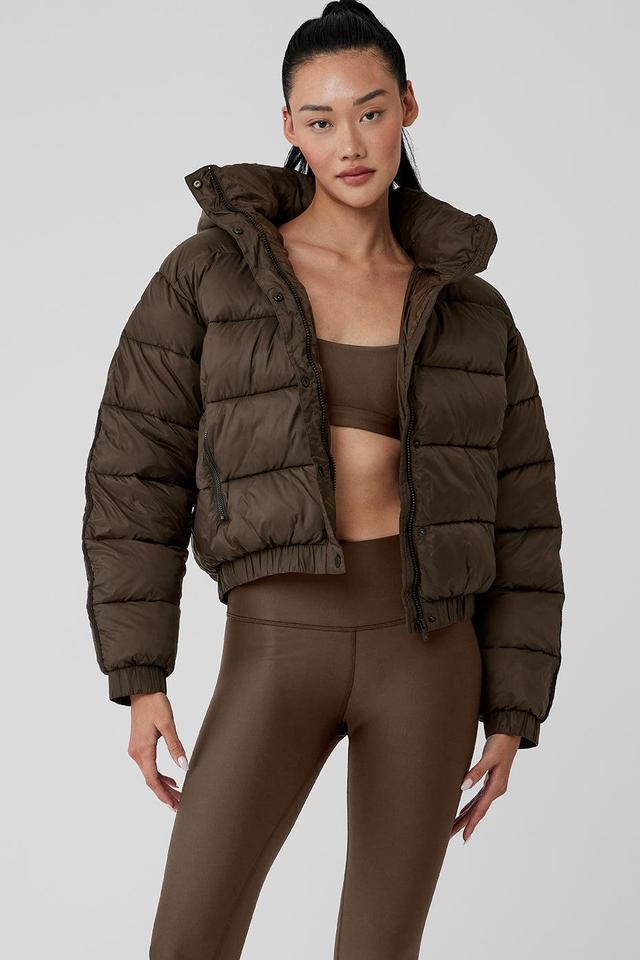 Alo Yoga | Aspen Love Puffer Jacket Brown Product Image