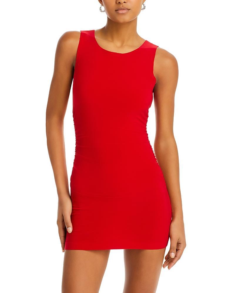 Norma Kamali Sleeveless Pickleball Mini Dress Red. (also in L, M, S, XL). Product Image