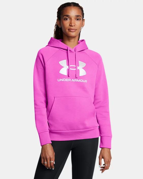 Womens UA Rival Fleece Glitter Big Logo Hoodie Product Image