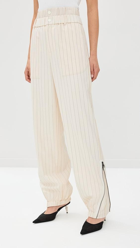 Monse Pinstripe Wool Suiting Zipper Pants | Shopbop Product Image