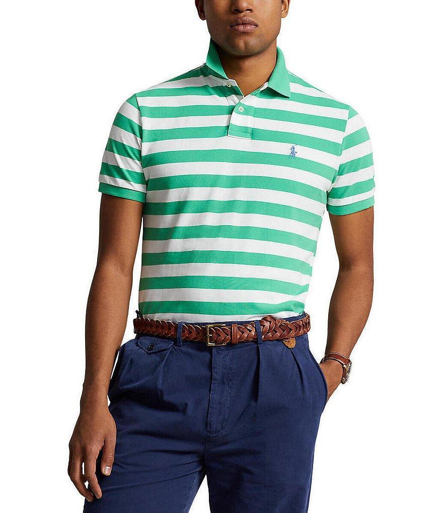 Polo Ralph Lauren Classic Fit Striped Mesh Short Sleeve Polo Shirt Product Image