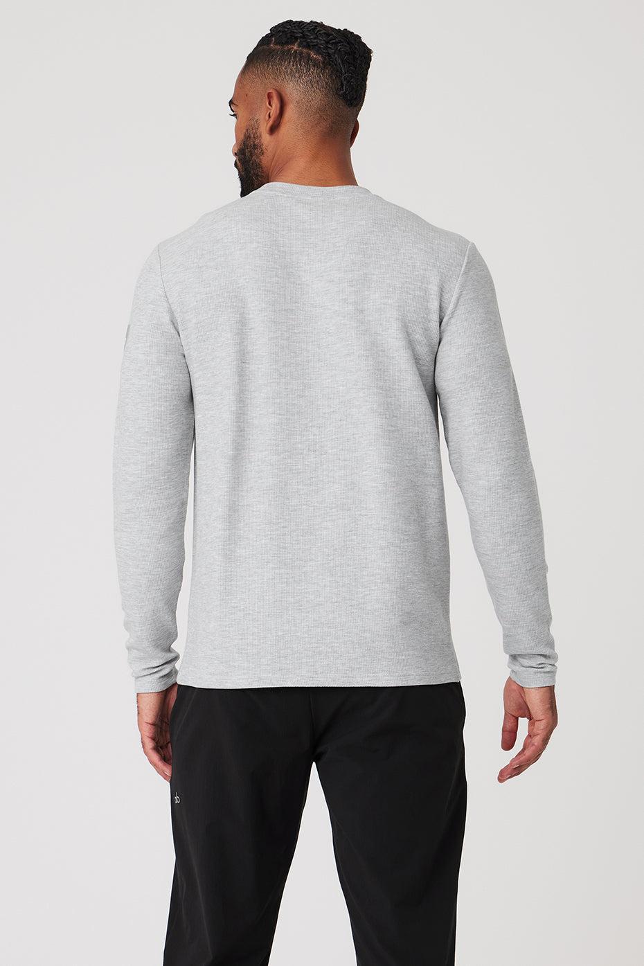 Micro Waffle Fast Break Long Sleeve Tee - Athletic Heather Grey Male Product Image