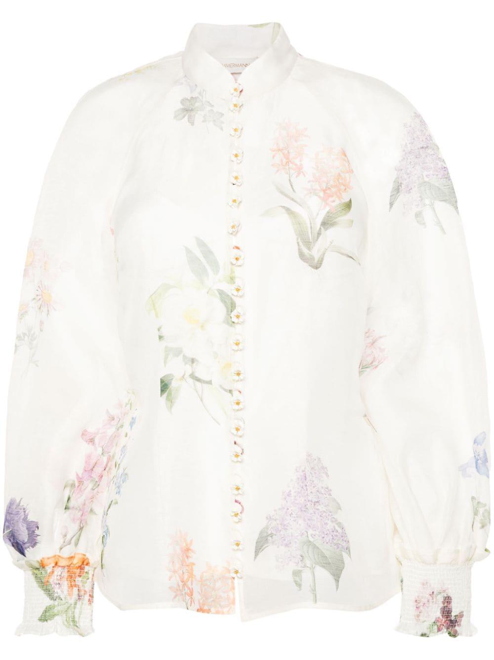 Blouse With Floral Pattern In Multicolor Product Image