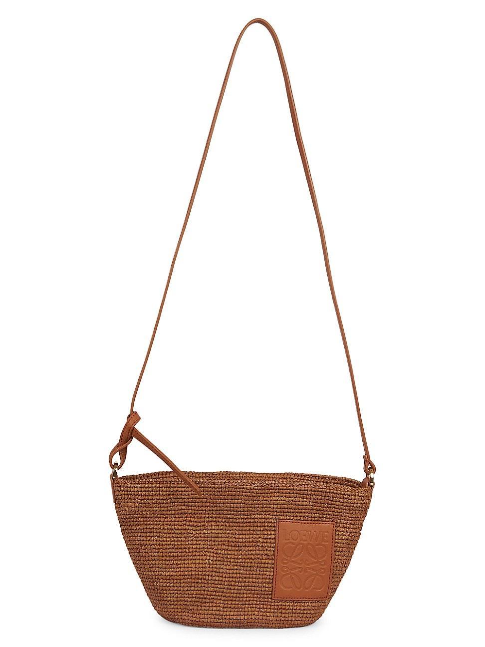 Womens LOEWE x Paulas Ibiza Raffia & Leather Pochette Bag Product Image