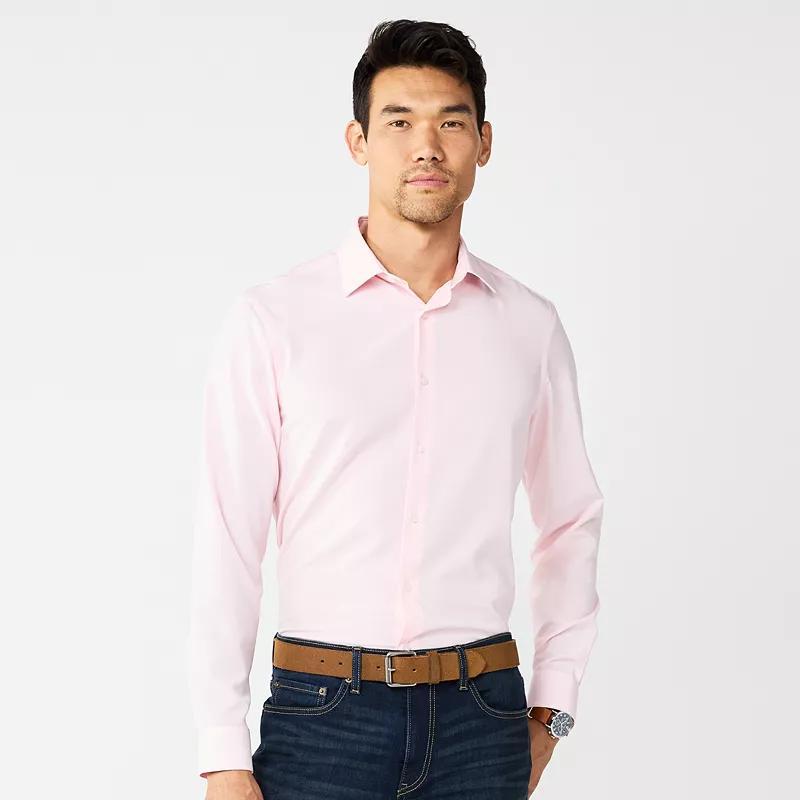 Mens Apt. 9 Slim-Fit Performance Wrinkle Resistant Dress Shirt Tender Pink Product Image