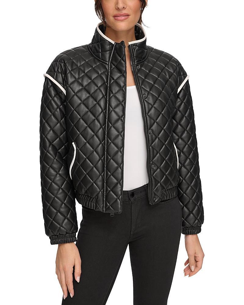 Marc New York Quilted High Collar Bomber Jacket Product Image