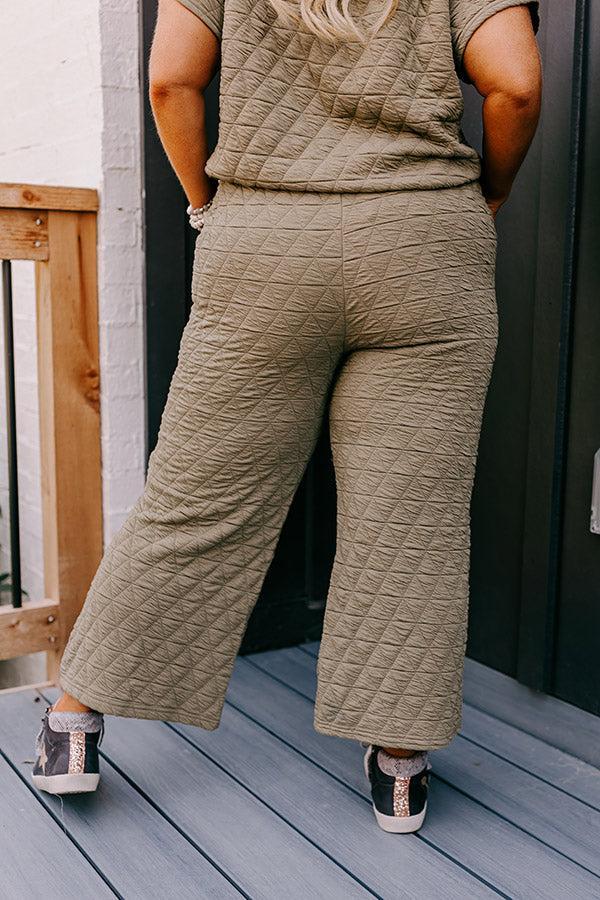 Creekside Cabin High Waist Pants In Sage Curves Product Image