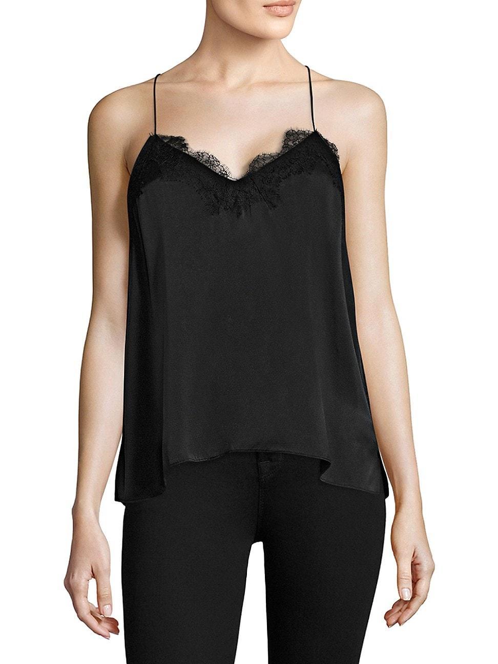 Womens Racer Silk Charmeuse Camisole Product Image