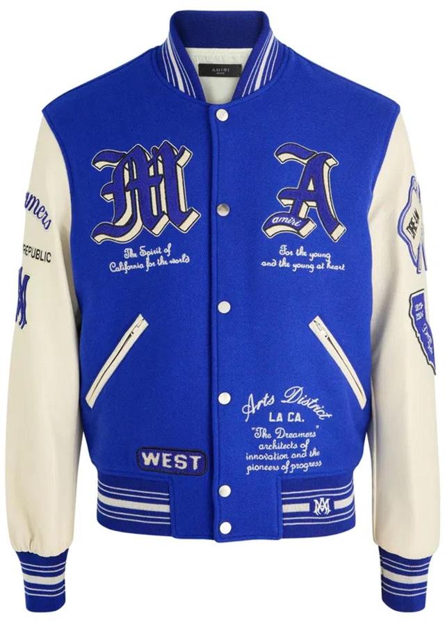 Dream Team Varsity Jacket In Blue Product Image