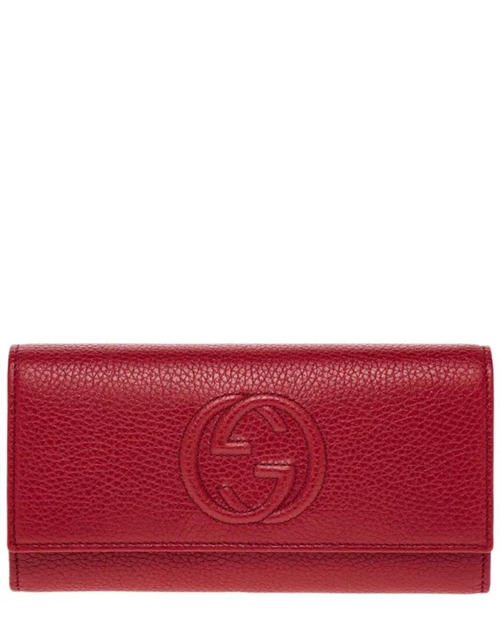 Soho Leather Continental Wallet In Red Product Image