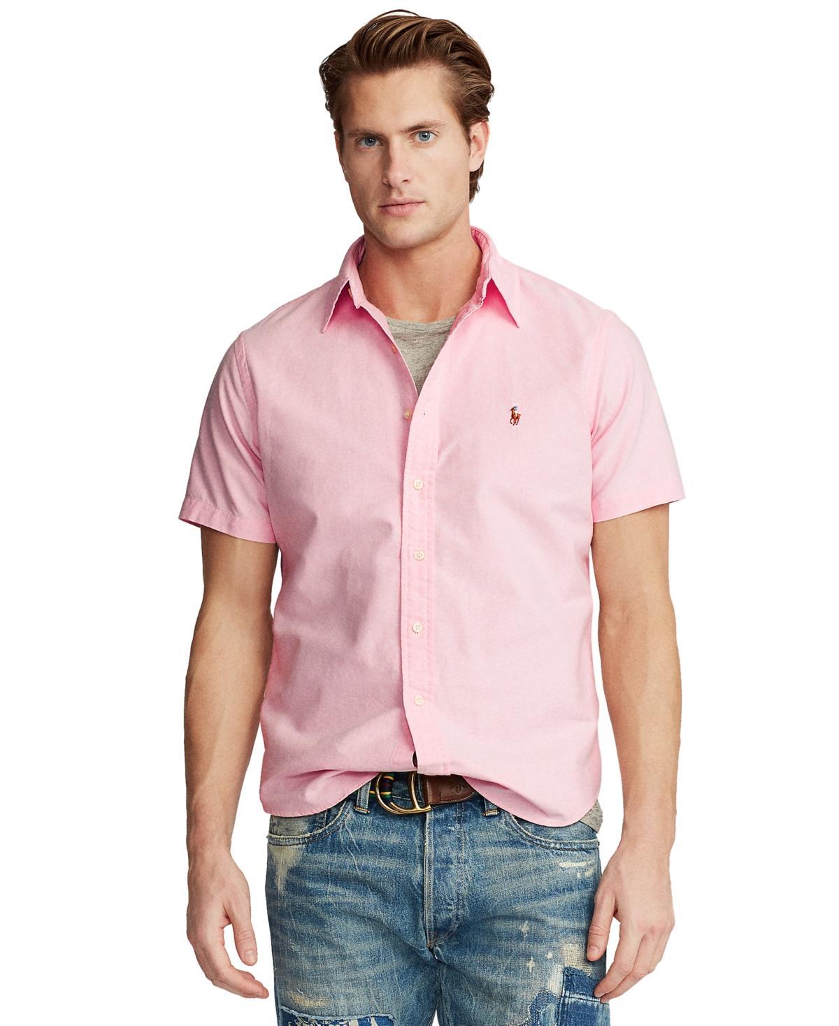 Polo Ralph Lauren Solid Garment-Dye Oxford Short Sleeve Woven Shirt Product Image