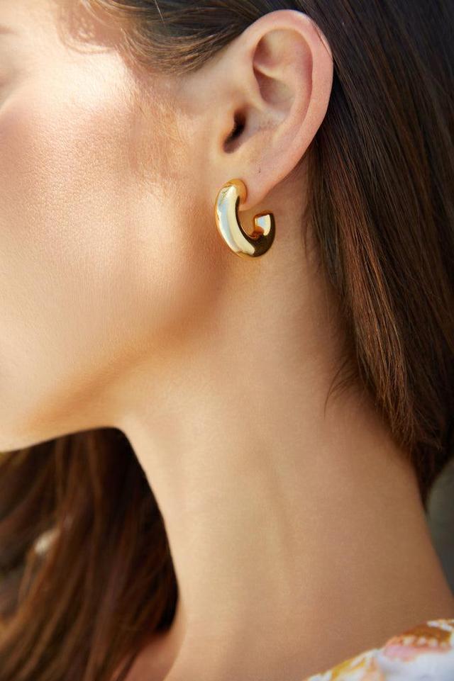 18K Gold Plated On Trend Earrings Gold Product Image