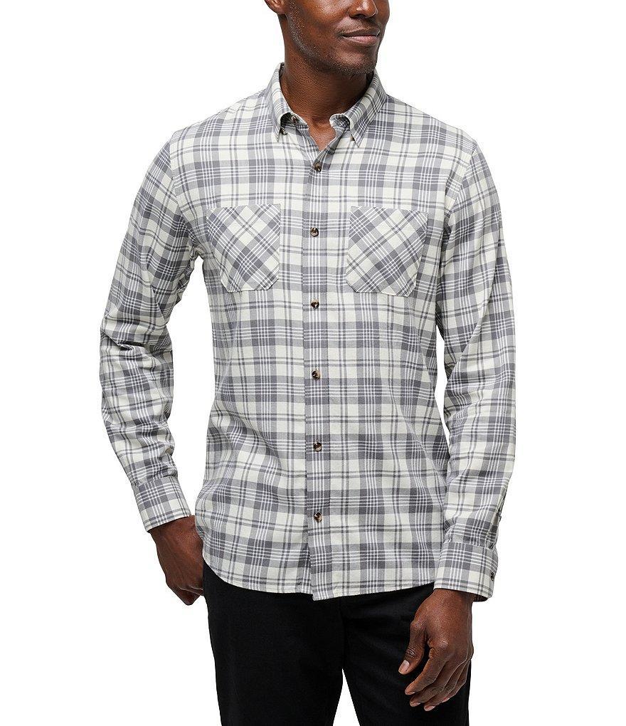 TravisMathew Cloud Flannel Plaid Long Sleeve Woven Shirt Product Image