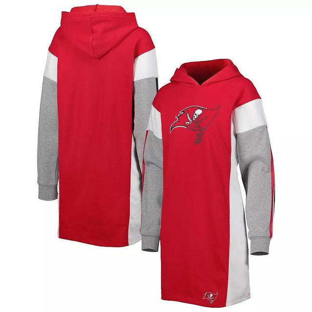 Womens G-III 4Her by Carl Banks Tampa Bay Buccaneers Bootleg Long Sleeve Hoodie T-Shirt Dress Product Image