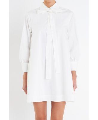 Women's Bow Shirt Dress Product Image