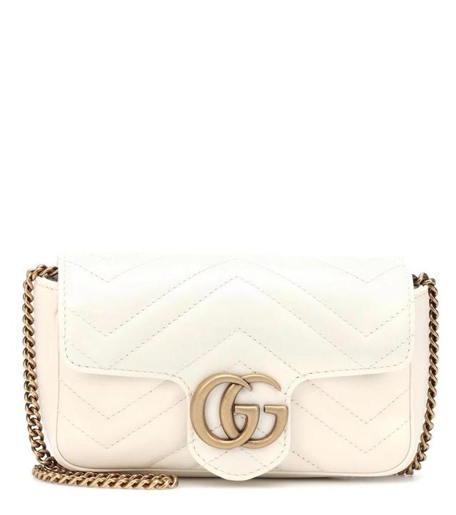 GUCCI Gg Marmont Super Mini Shoulder Bag In White Product Image