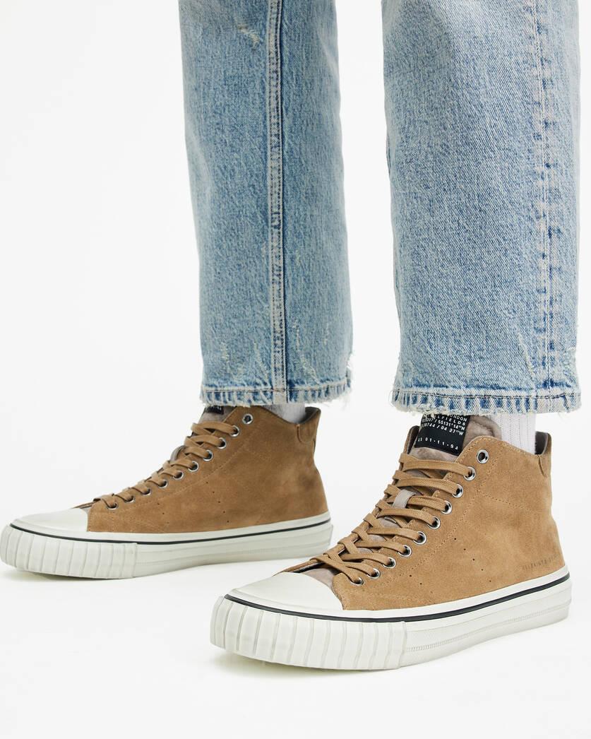 Lewis Lace Up Leather High Top Sneakers Product Image