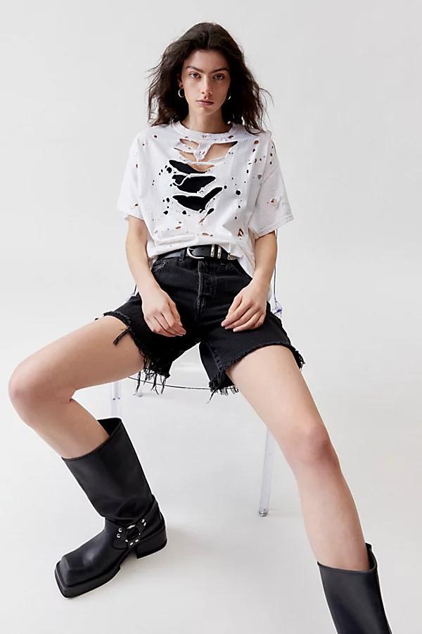 Urban Renewal Remade Skeleton Destroyed Tee Womens at Urban Outfitters Product Image