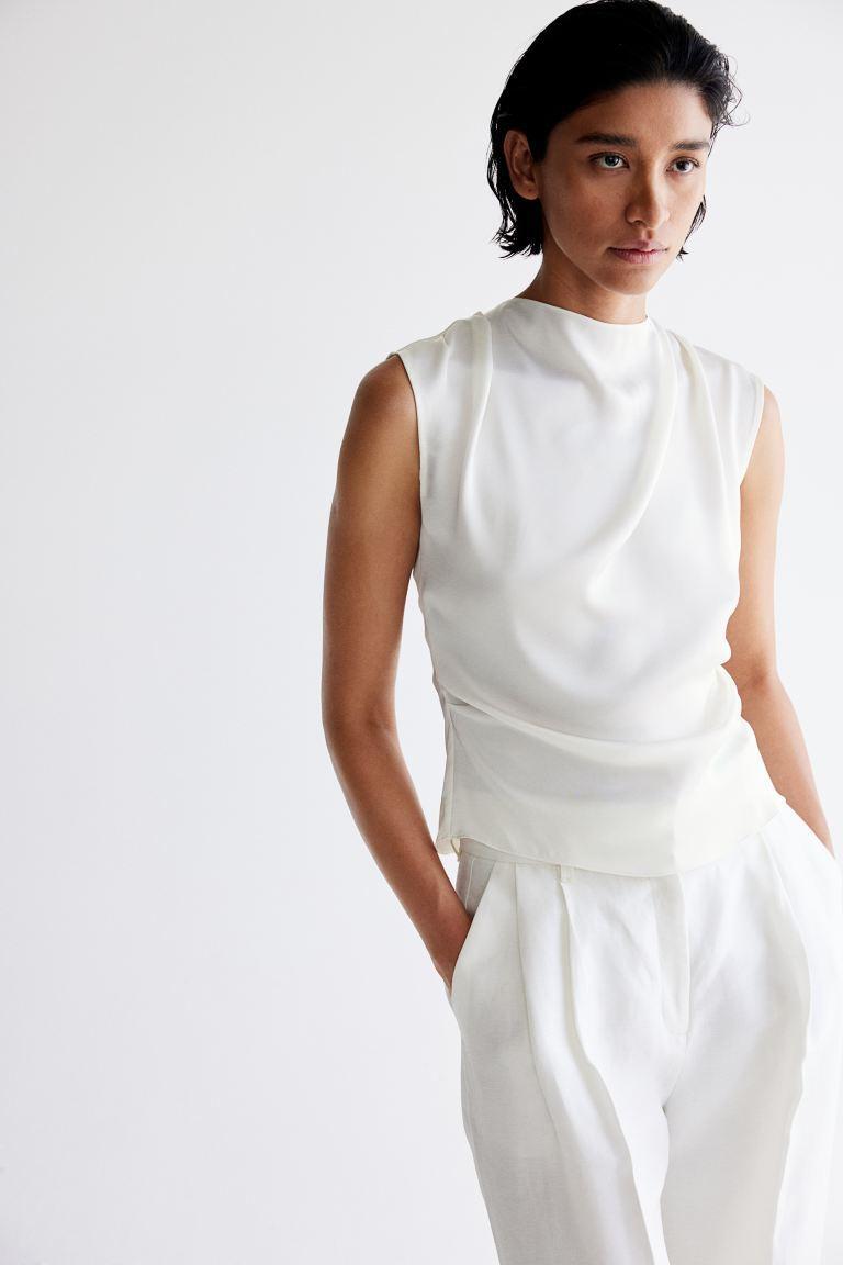 Draped Satin Top product image