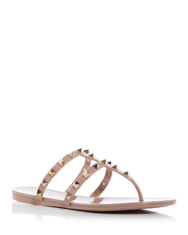 Womens Rockstud Flat Rubber Sandals Product Image