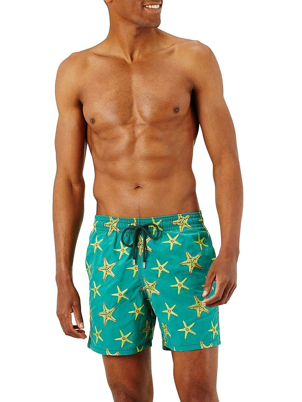 Mens Starfish Embroidered Swim Shorts Product Image