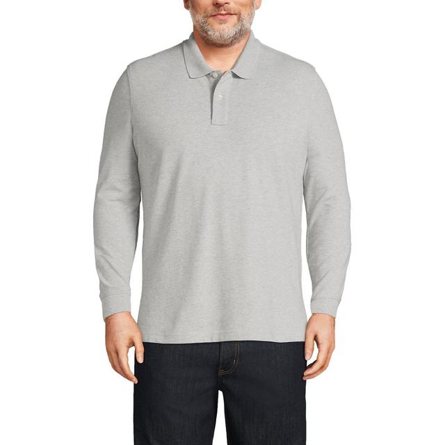 Big & Tall Lands End Comfort-First Relaxed-Fit Mesh Polo, Mens White Product Image