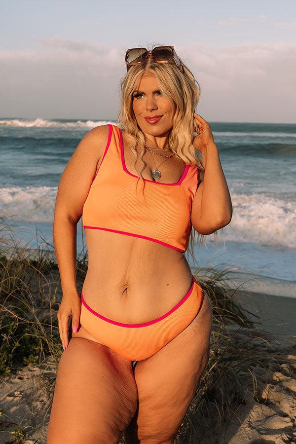 Sunny Coastline Ribbed Bikini Bottom Curves Product Image