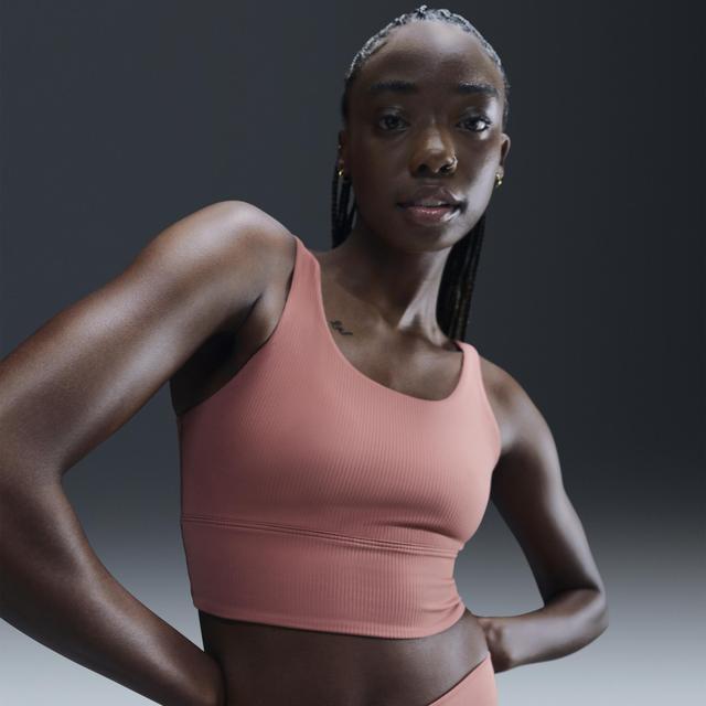 Nike Women's Zenvy Rib Light-Support Padded Longline Sports Bra Product Image