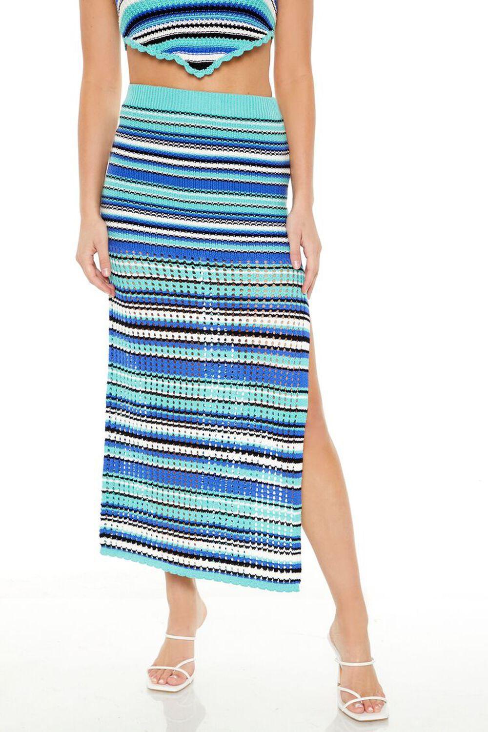 Striped Crochet Midi Skirt | Forever 21 Product Image