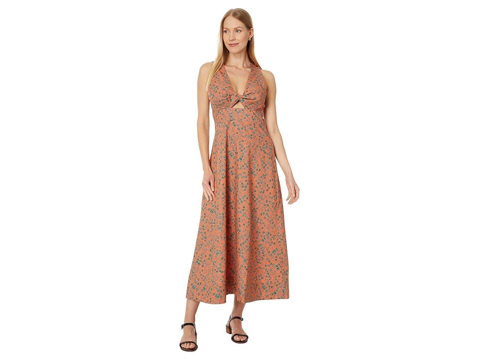 Madewell Floral Twist Front Poplin Midi Dress Product Image