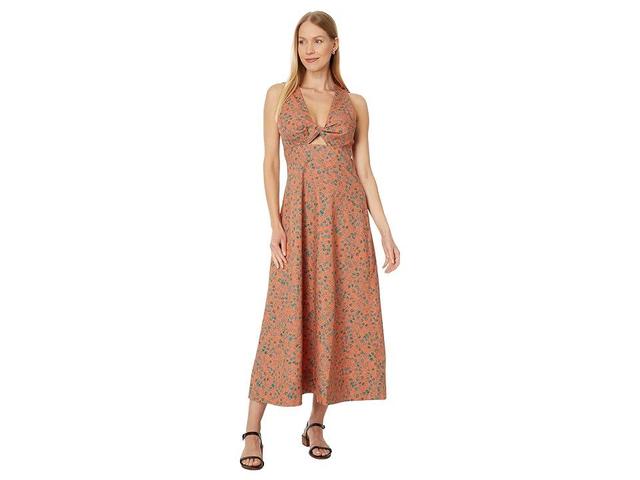 Madewell Floral Twist Front Poplin Midi Dress Product Image