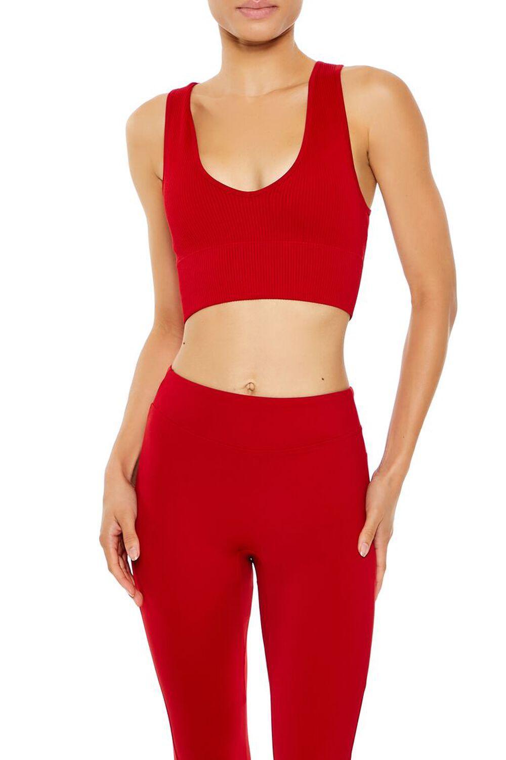 Active Seamless V-Neck Sports Bra | Forever 21 Product Image