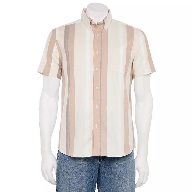 Mens Sonoma Goods For Life Short Sleeve Perfect Length Button Down Shirt Product Image