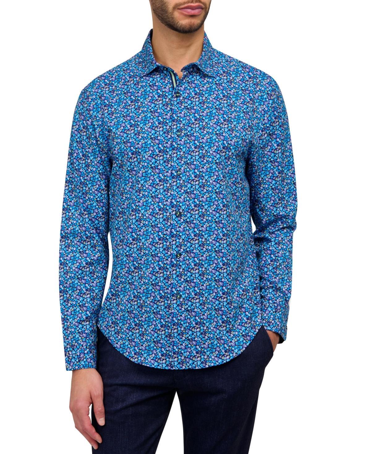 Society of Threads Mens Performance Stretch Micro-Floral Shirt Product Image