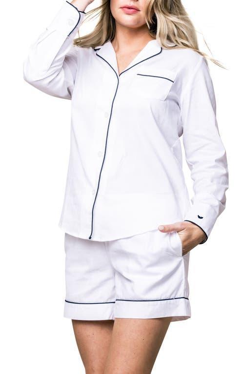 Petite Plume Womens Contrast Piping Pajamas Product Image