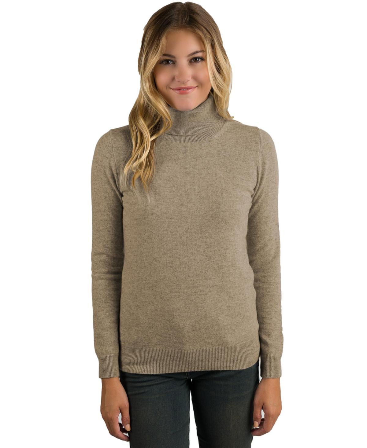 Jennie Liu Womens 100% Pure Cashmere Long Sleeve Turtleneck Pullover Sweater product image