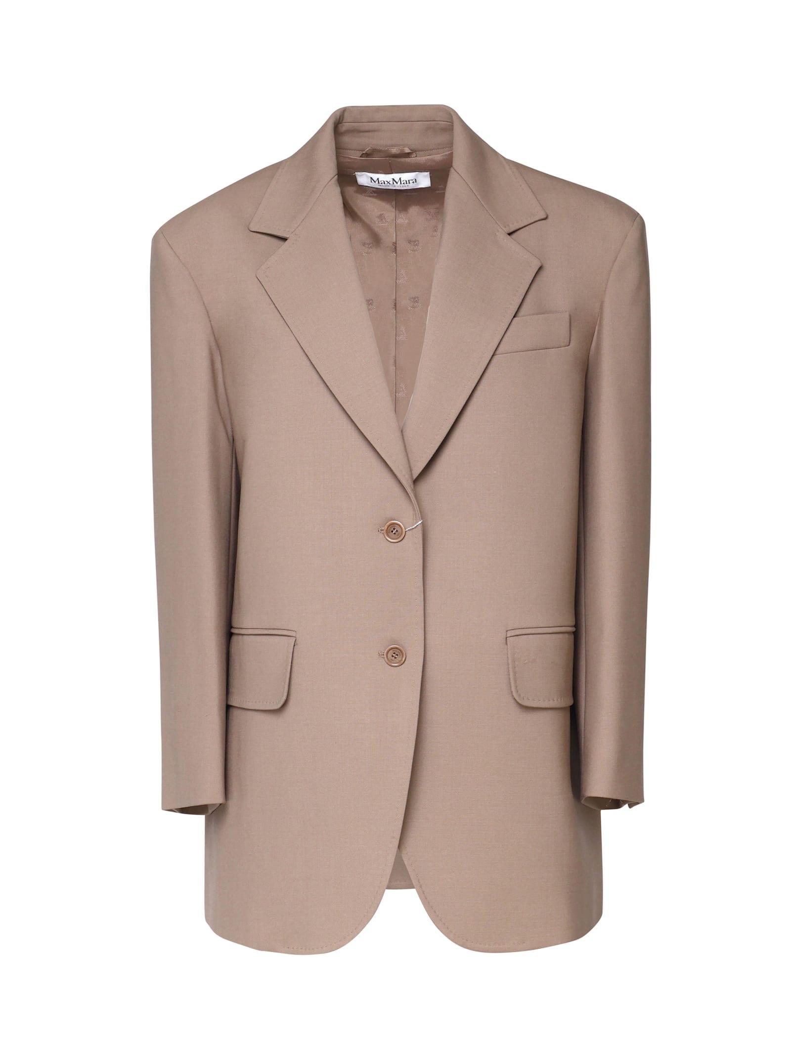 Suez Blazer In Virgin Wool In Nut Product Image