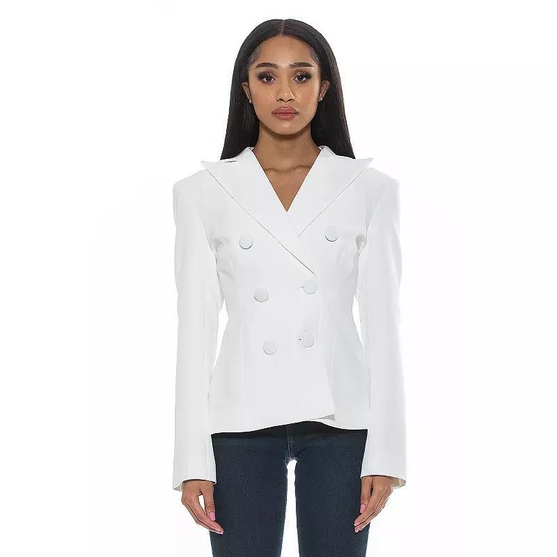 Alexia Admor Womens Lianne Double Breasted Blazer - Navy Product Image